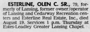 Cedarway Recreation - Aug 1988 Former Owner Passes Away
